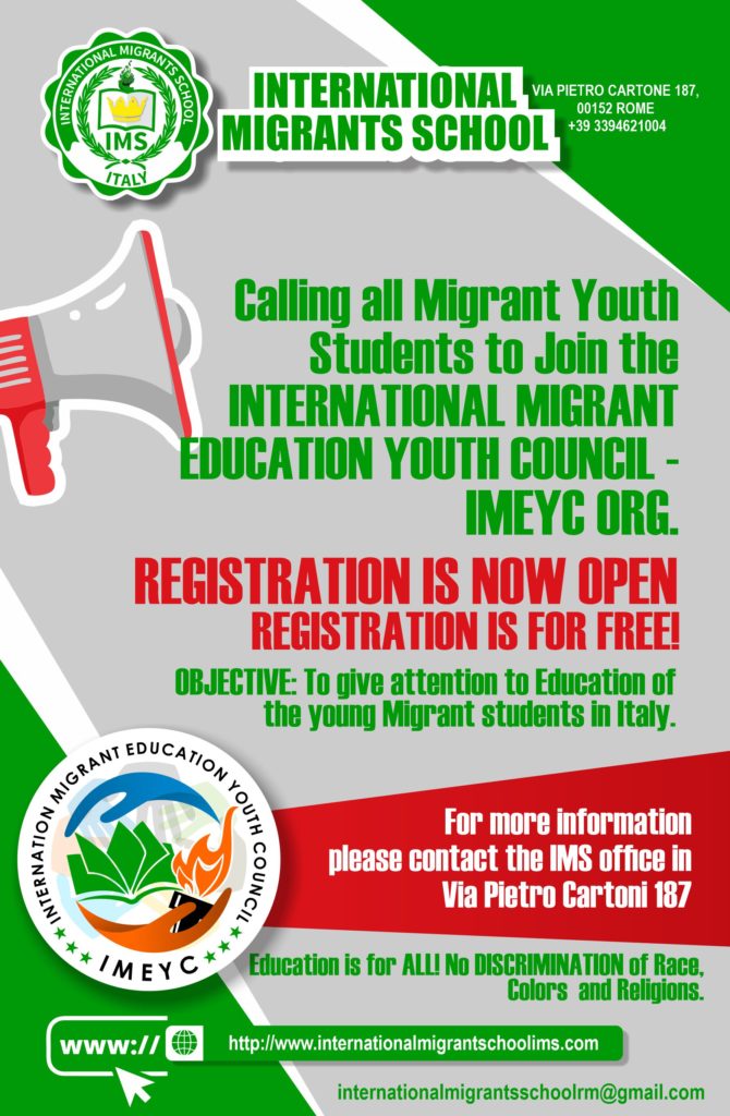 INTERNATIONAL MIGRANT EDUCATION YOUTH COUNCIL