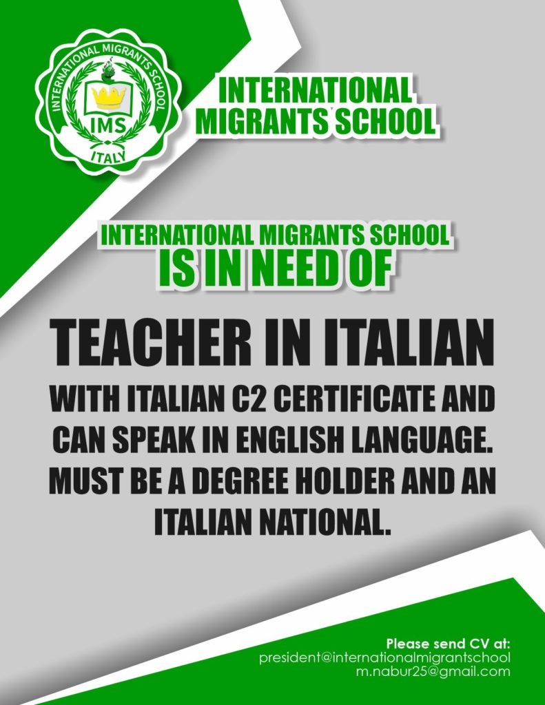 Teacher In Italian