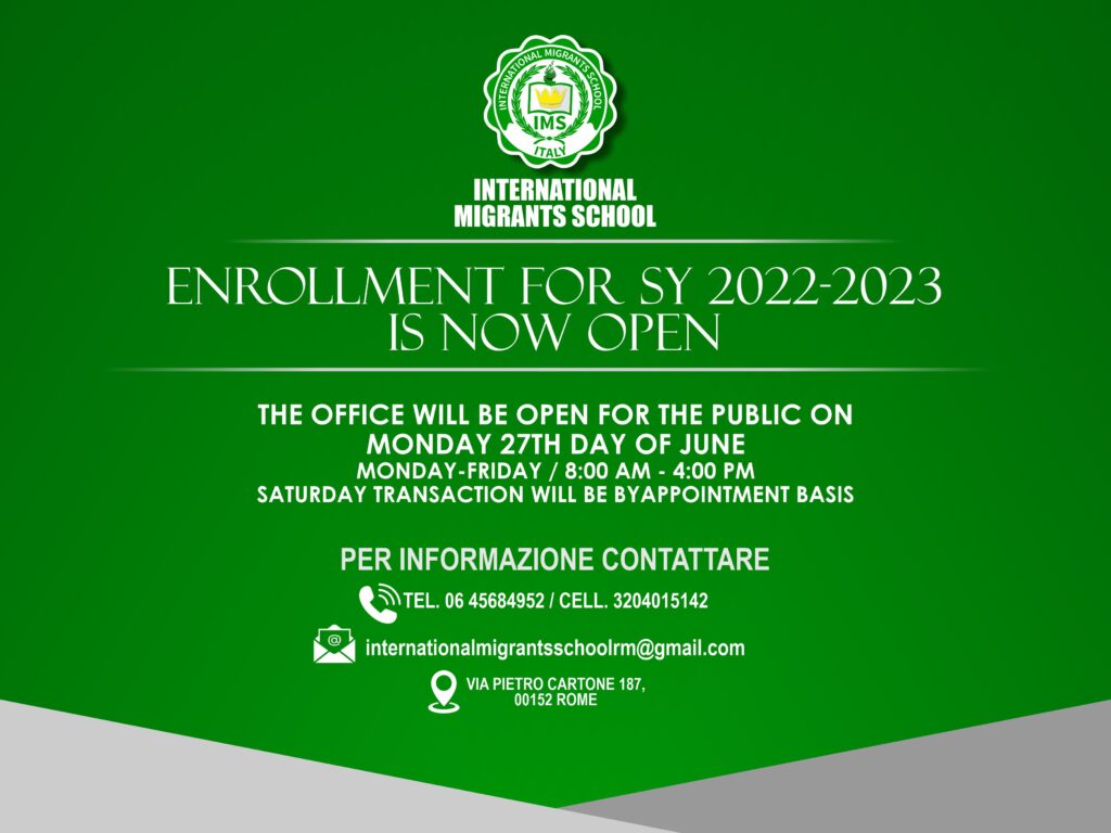 Enrollment for School Year 2022-2023